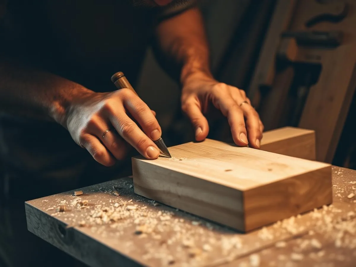 Trabajo artesanal en madera en el taller de VanHome
